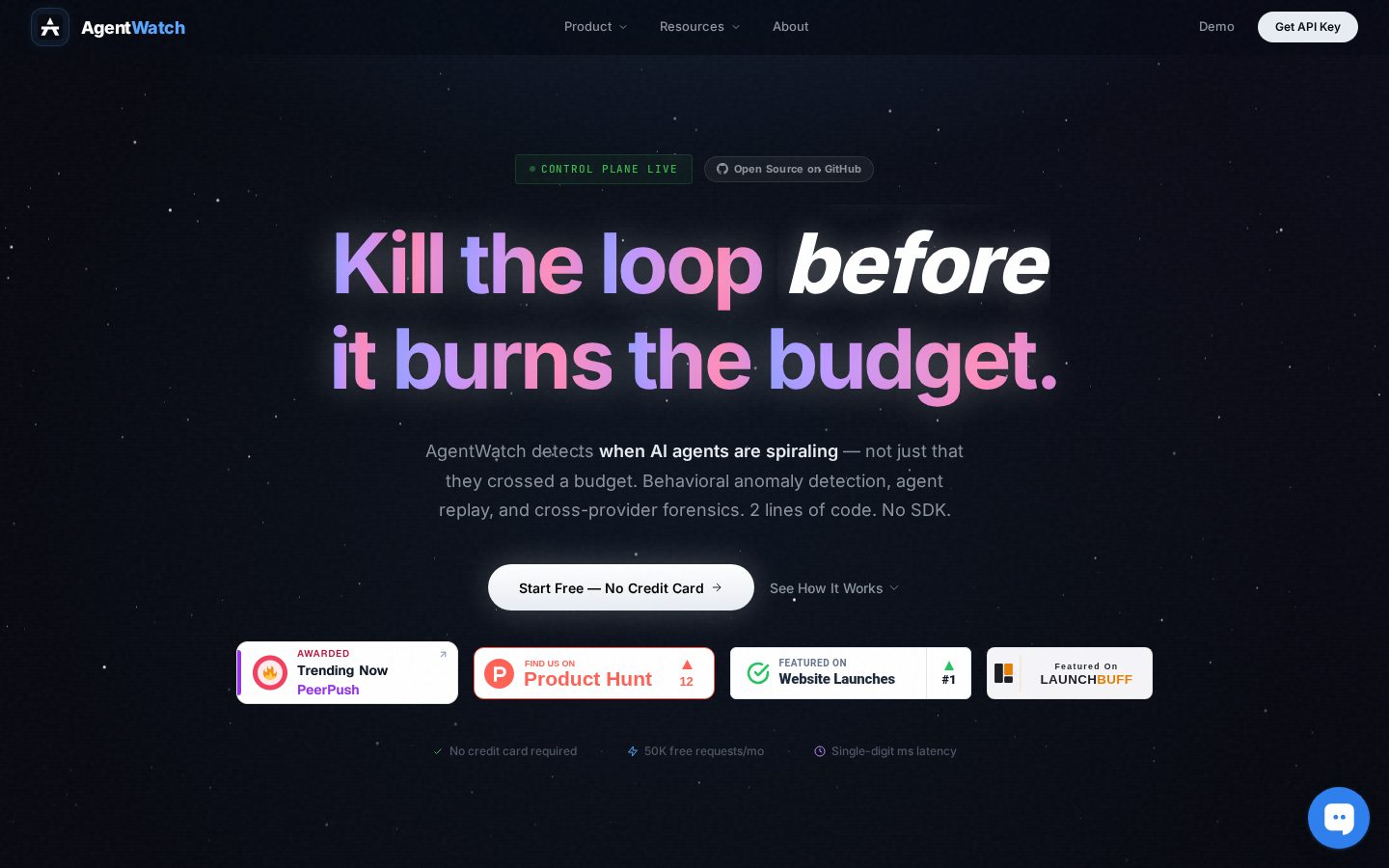 AgentWatch Homepage