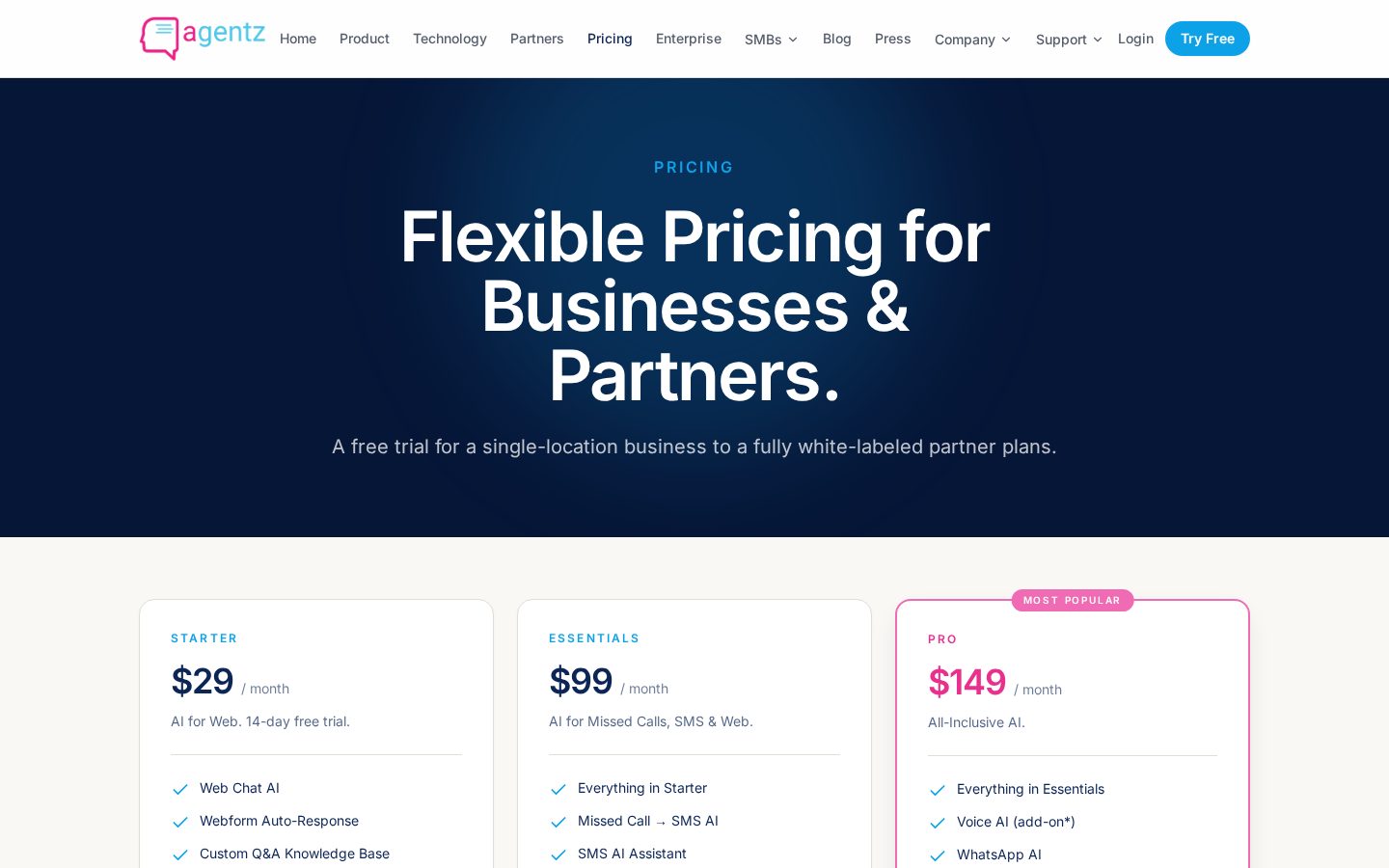 Agentz Pricing