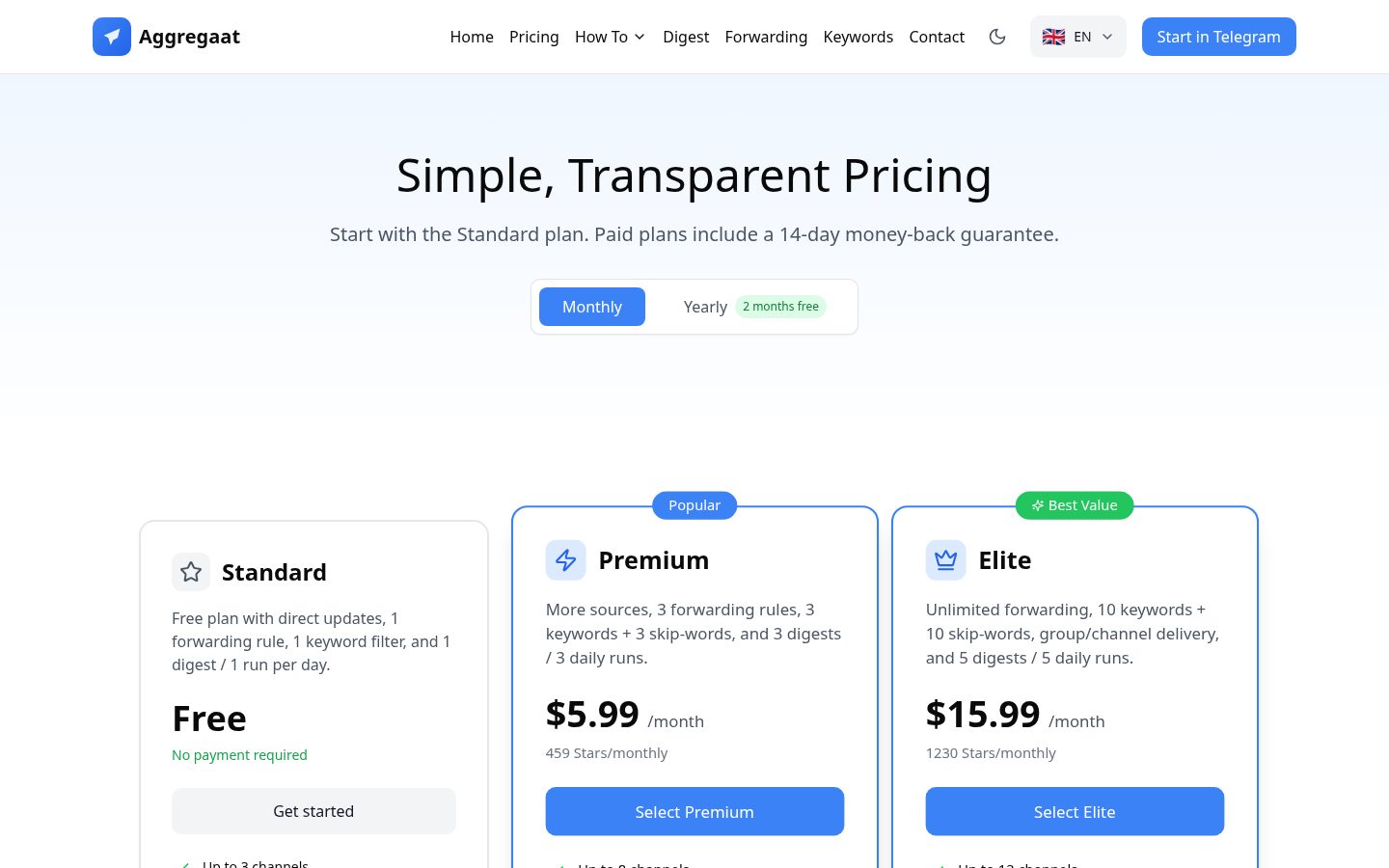 Aggregaat Pricing