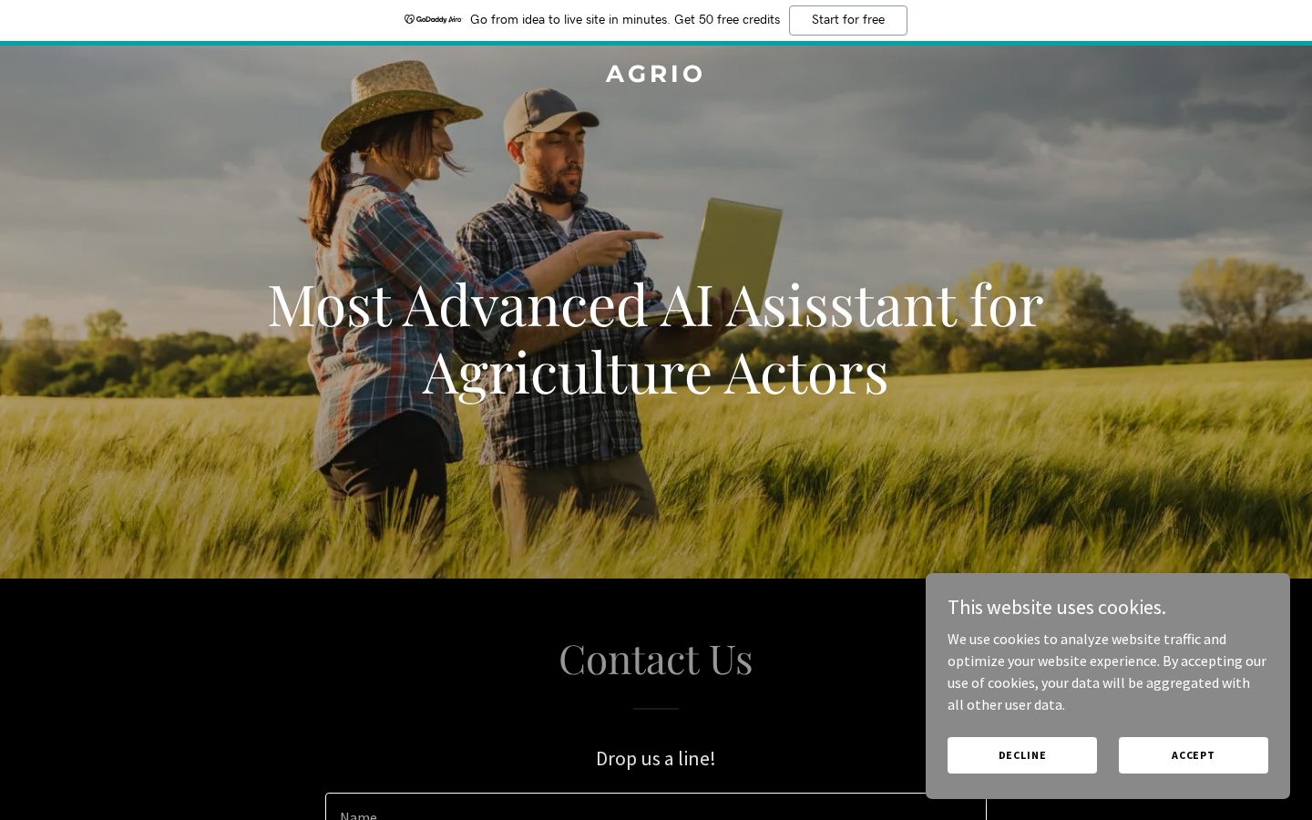 Agrio Homepage