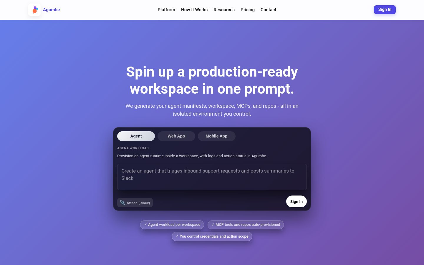 agumbe.dev Homepage