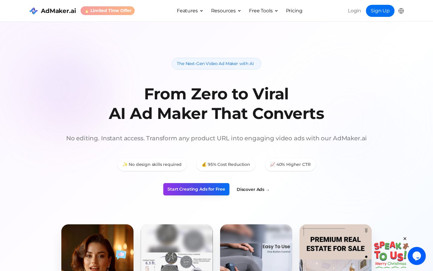 AI Ad Generator - AdMaker.ai Homepage