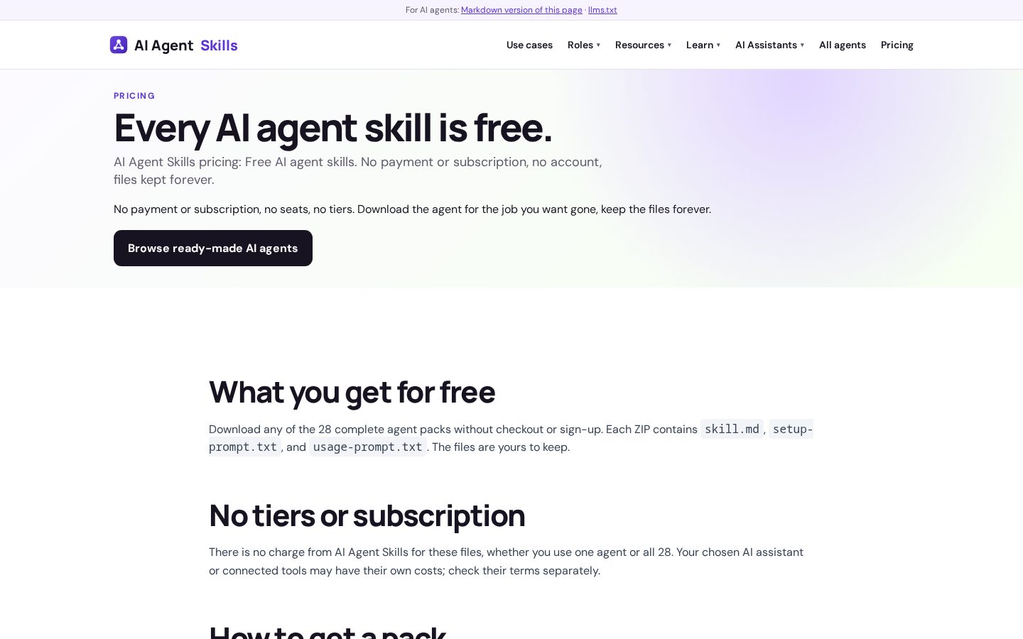 AI Agent Skills Pricing