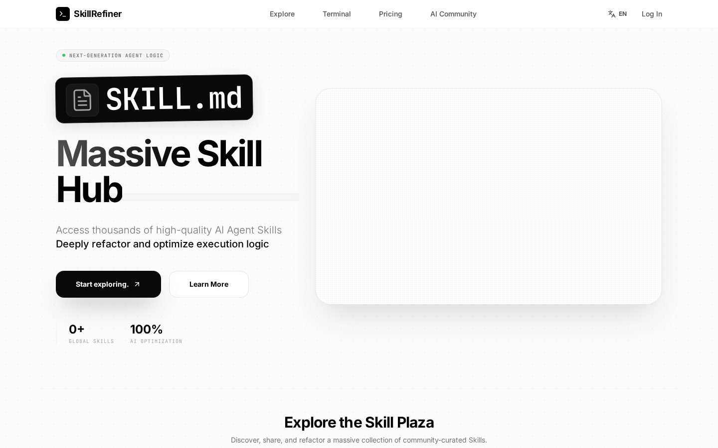AI Agent Skills Refiner Homepage