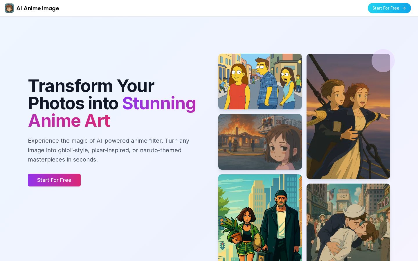AI Anime Image Homepage