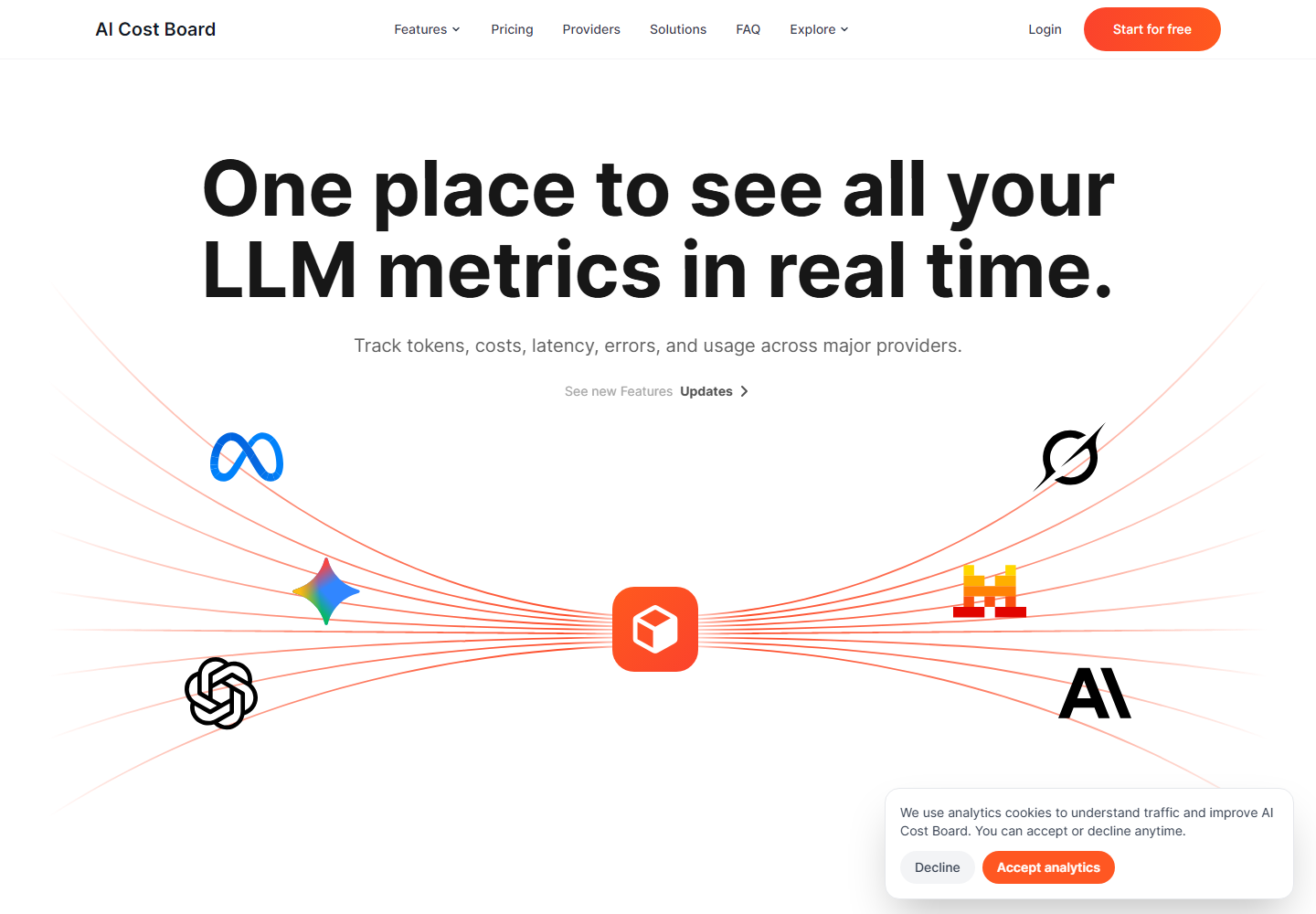 AI API Observability and Cost Control Platform homepage