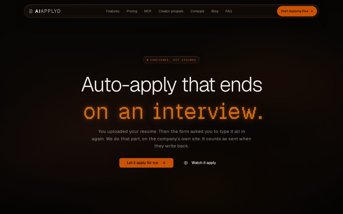 AI Applyd Homepage