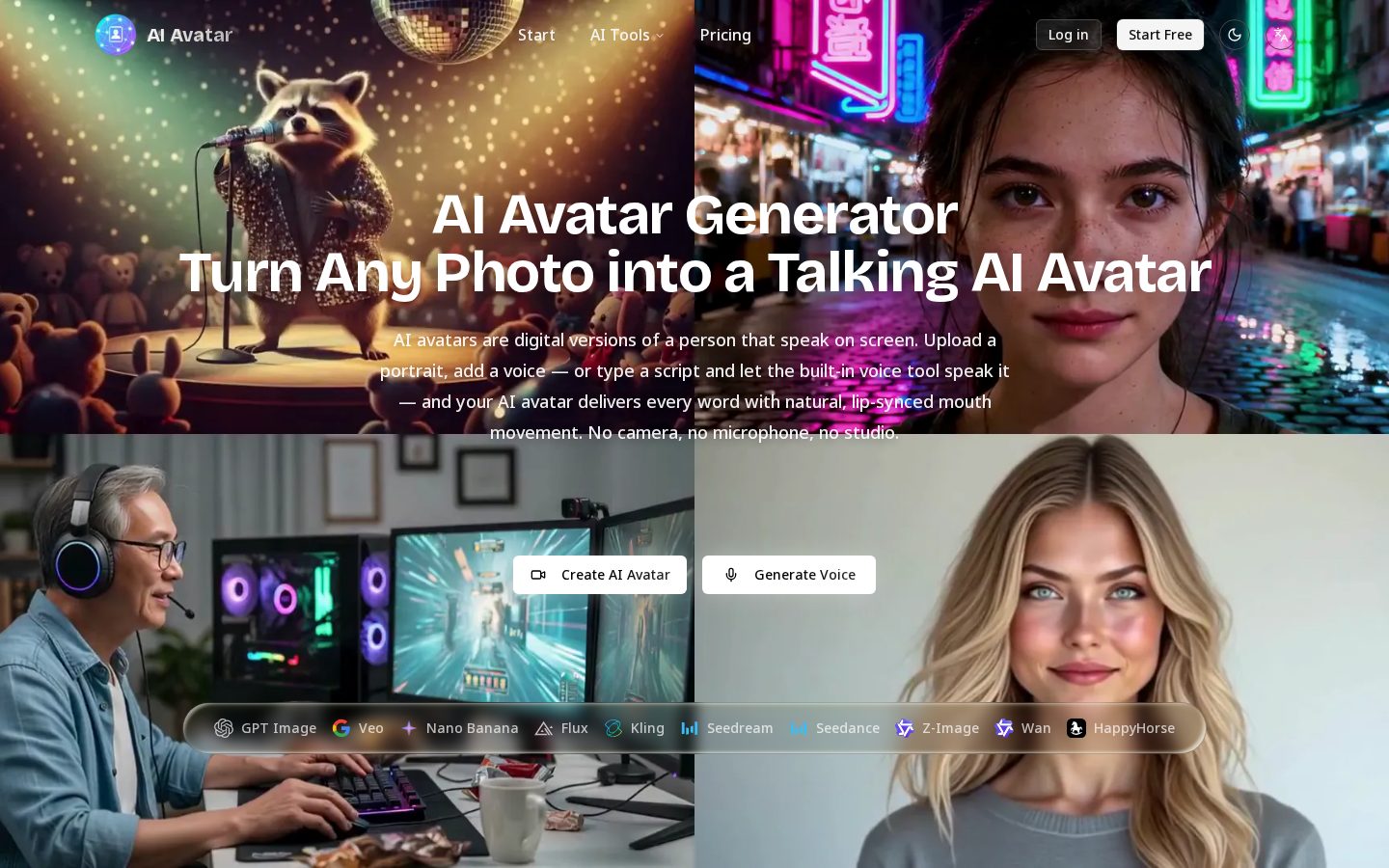 AI Avatar Homepage
