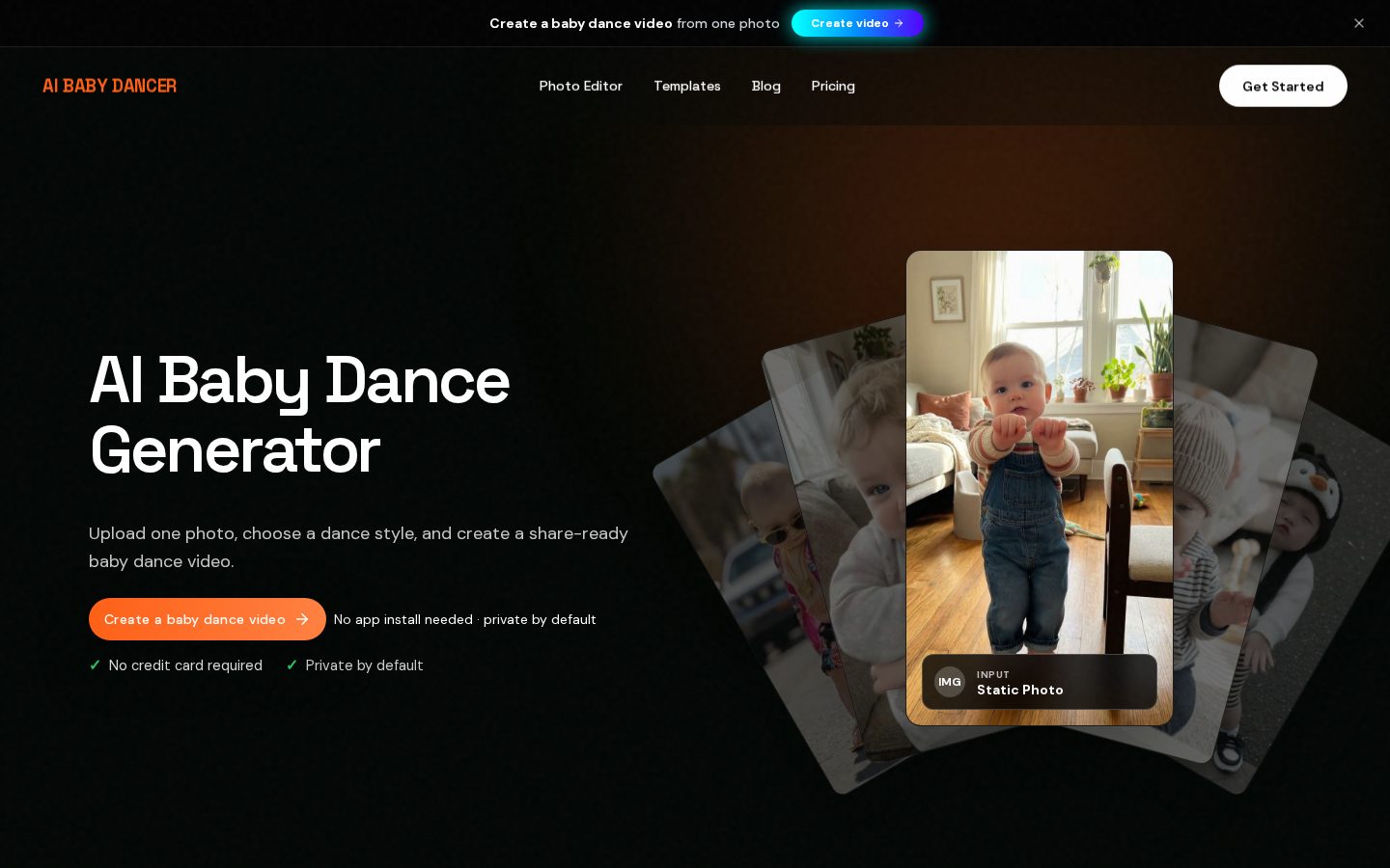 AI BABY DANCER Homepage