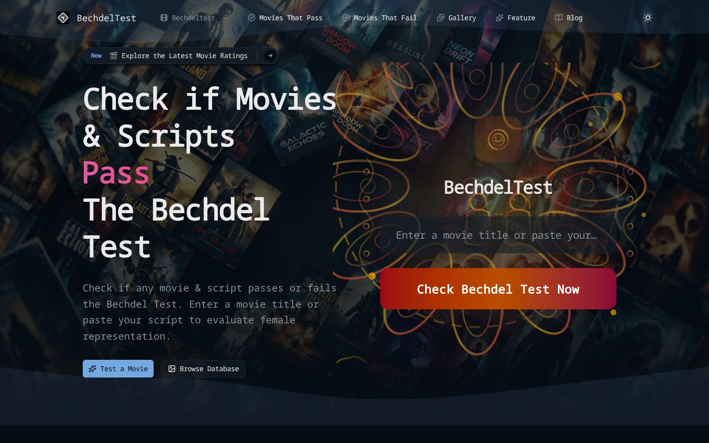 AI Bechdel Test Homepage