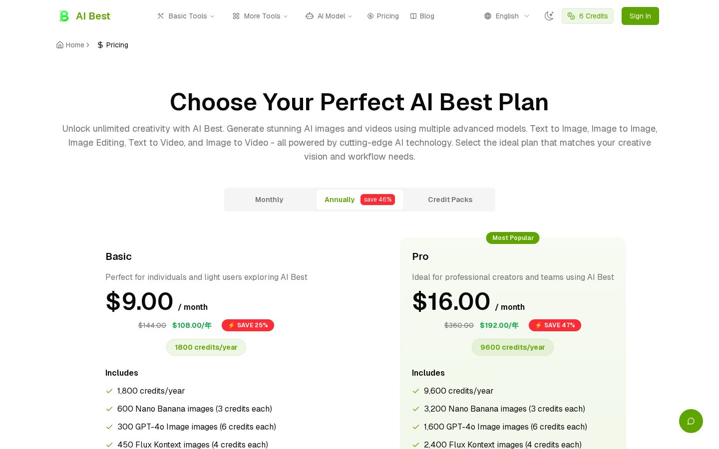 AI Best Pricing