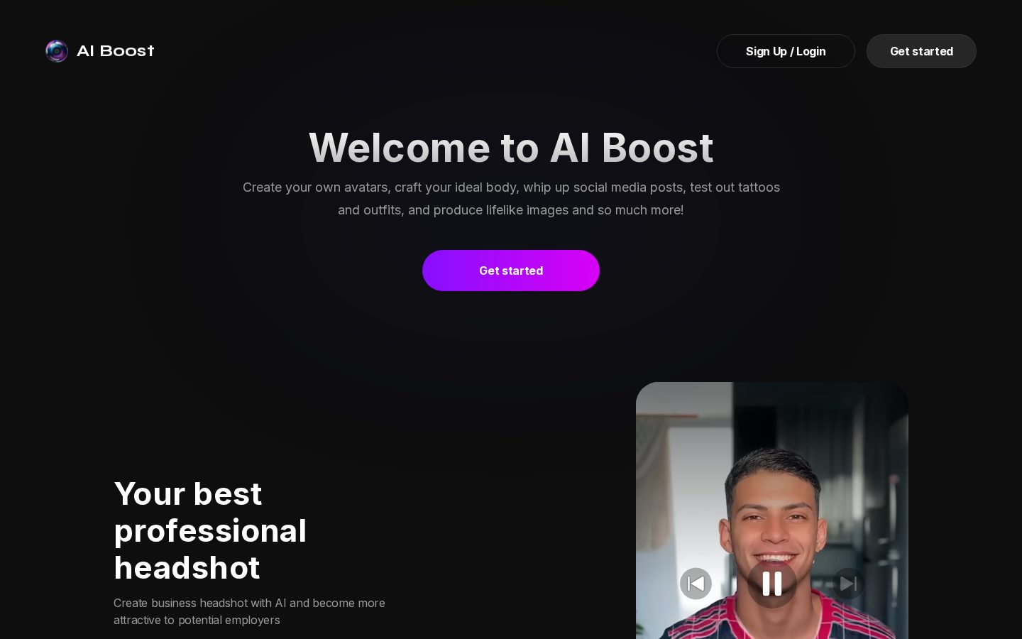 AI Boost Homepage