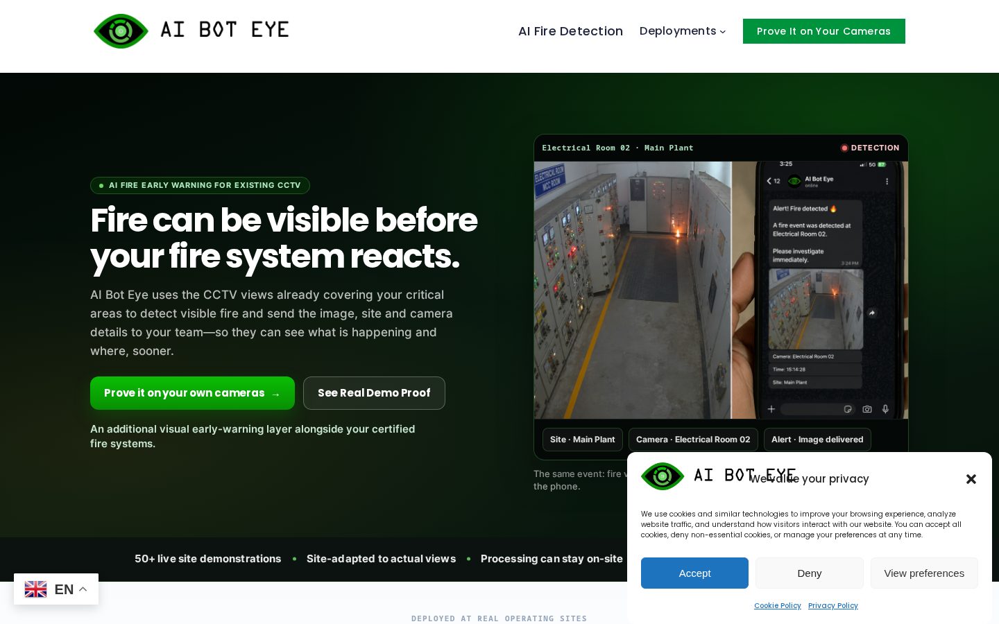 AI Bot Eye Homepage