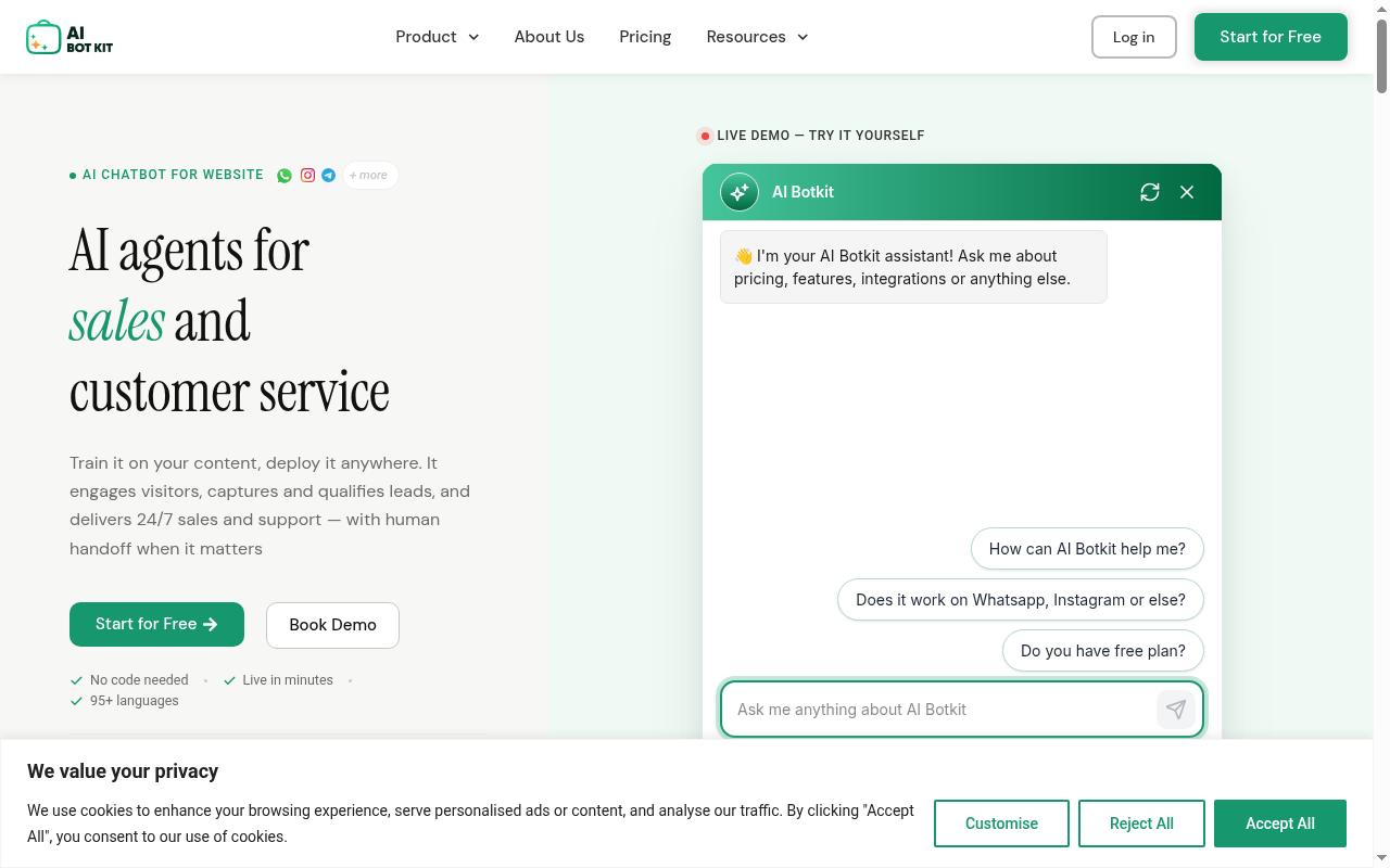 AI Botkit Homepage