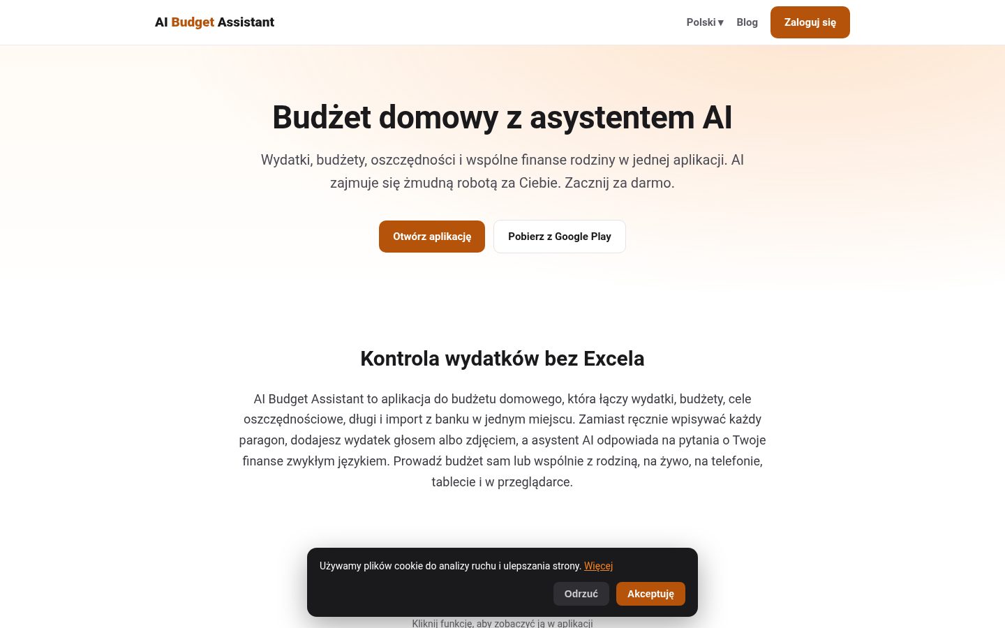 AI Budget Homepage