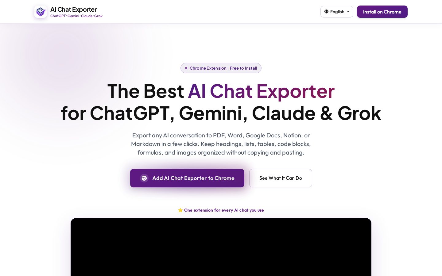 AI Chat Exporter Homepage