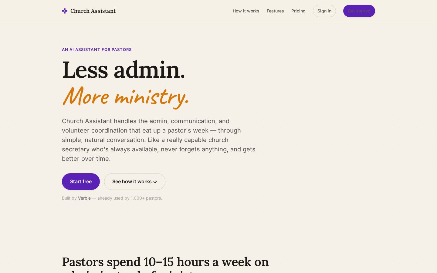 AI Church Assistant Homepage