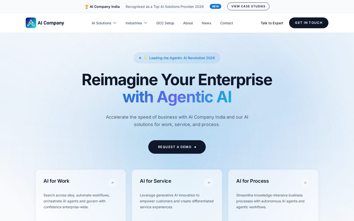 AI Company India Homepage