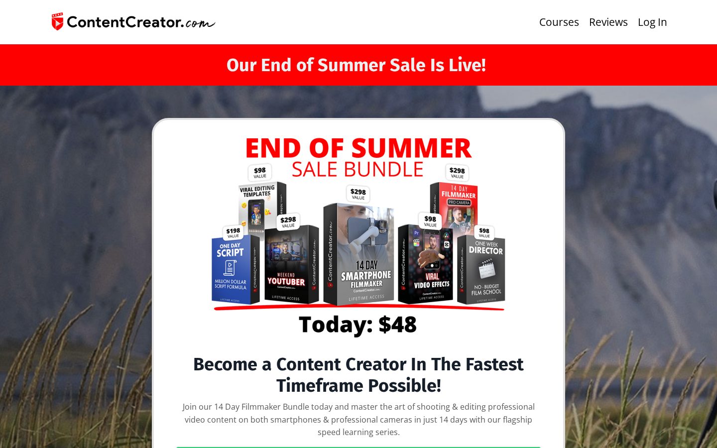 AI Content Creator Homepage