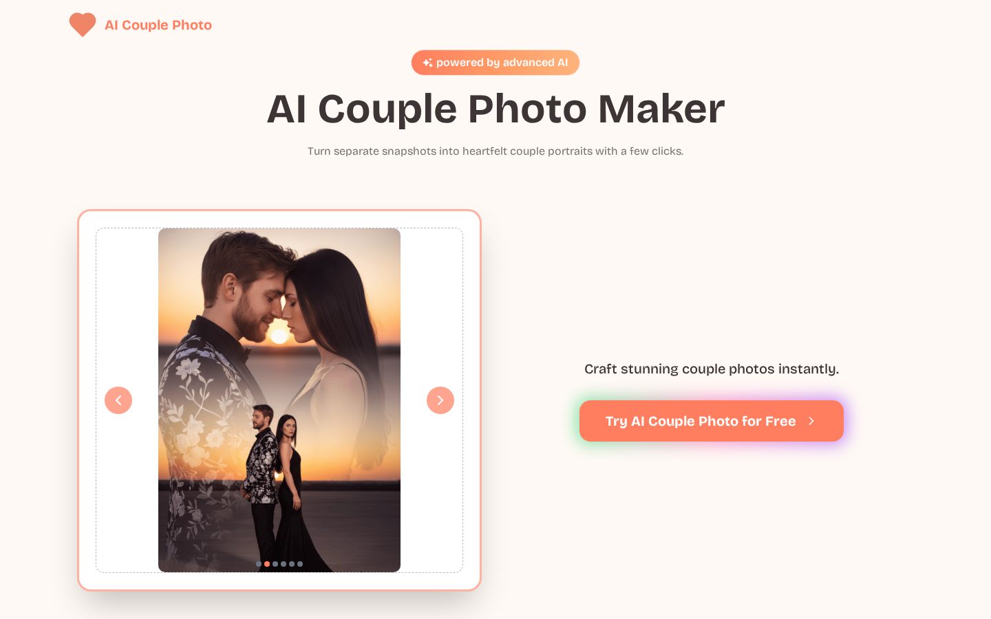 AI Couple Photo Homepage