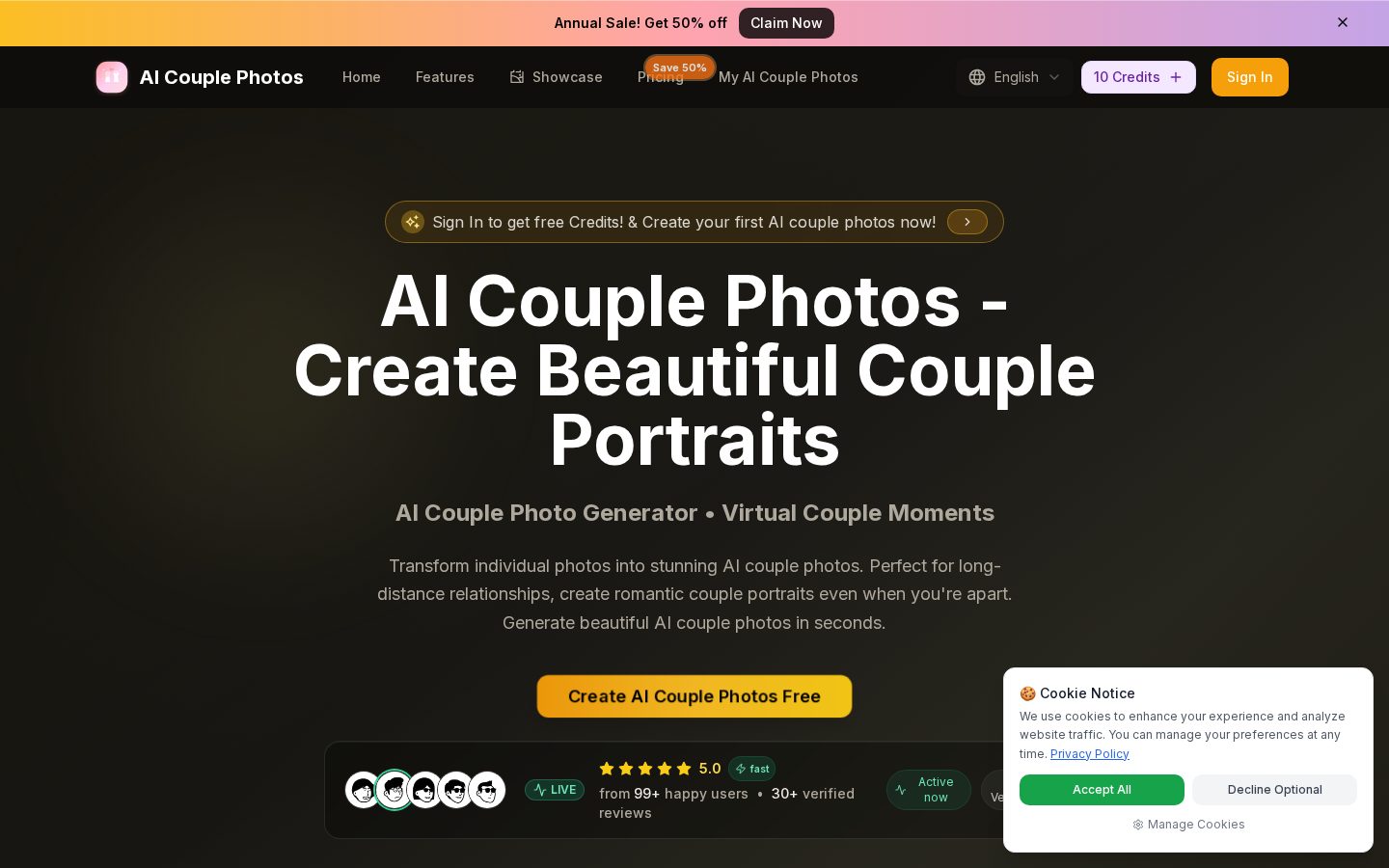 AI Couple Photos Homepage