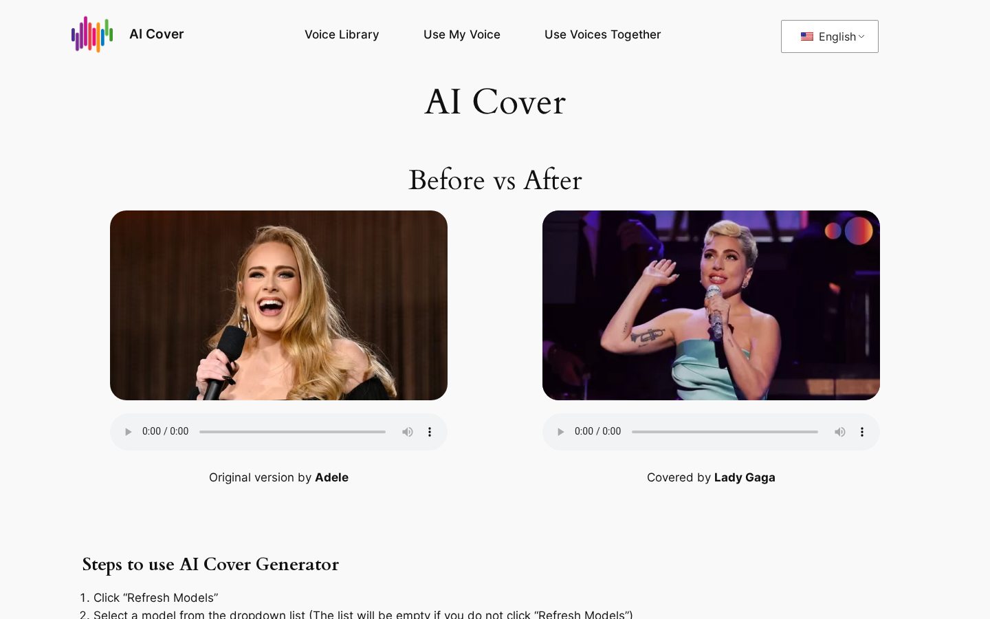 AI Cover Homepage