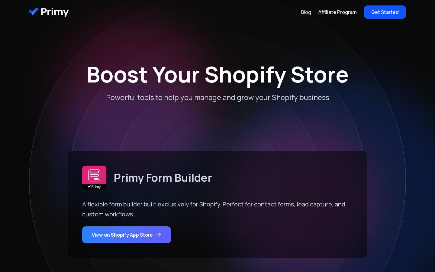 AI Custom Form Builder for Shopify Homepage