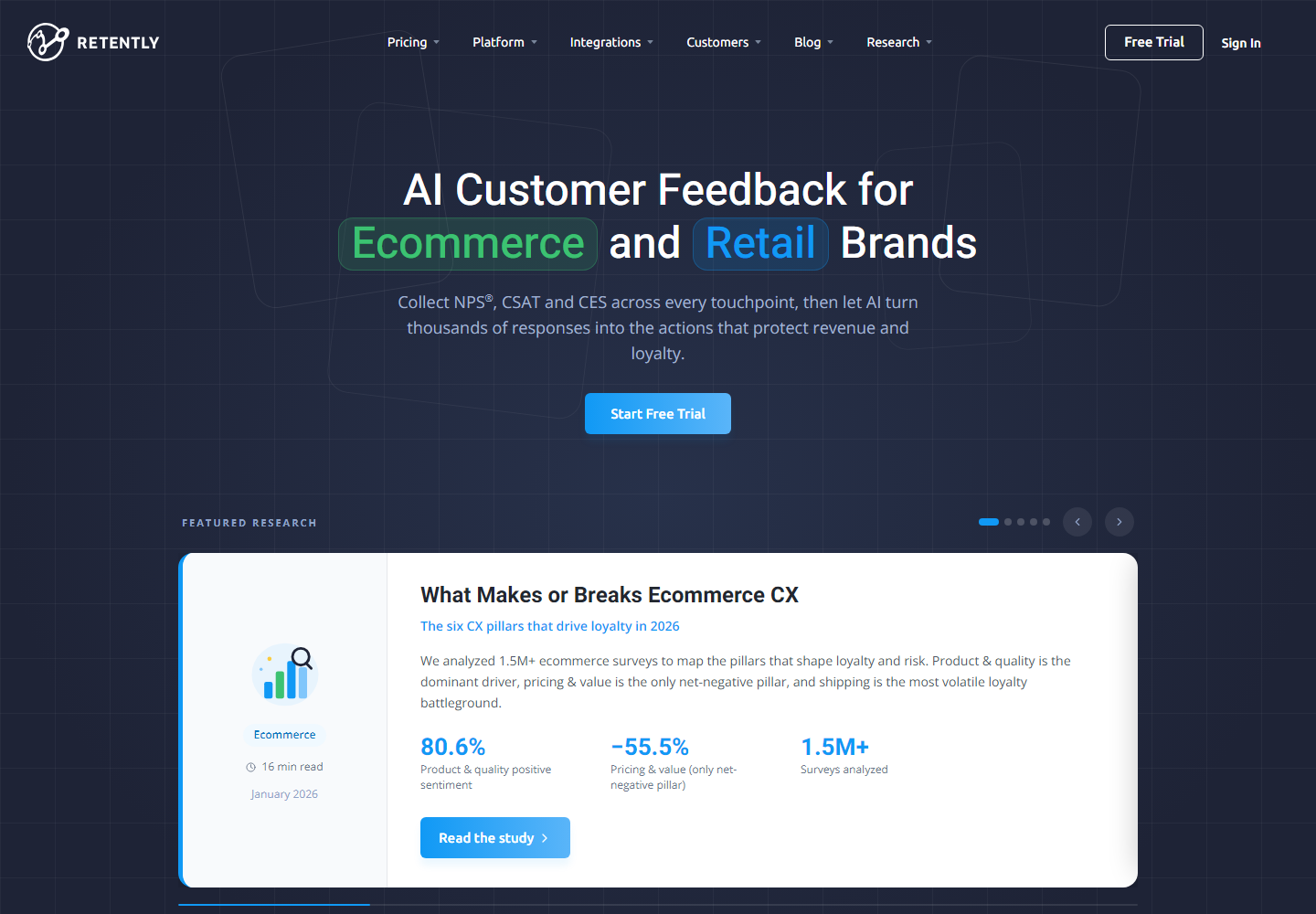 AI Customer Experience Platform for Ecommerce & Retail homepage
