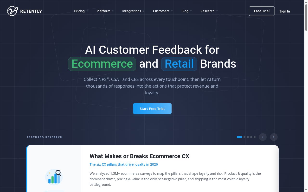 AI Customer Experience Platform for Ecommerce & Retail homepage