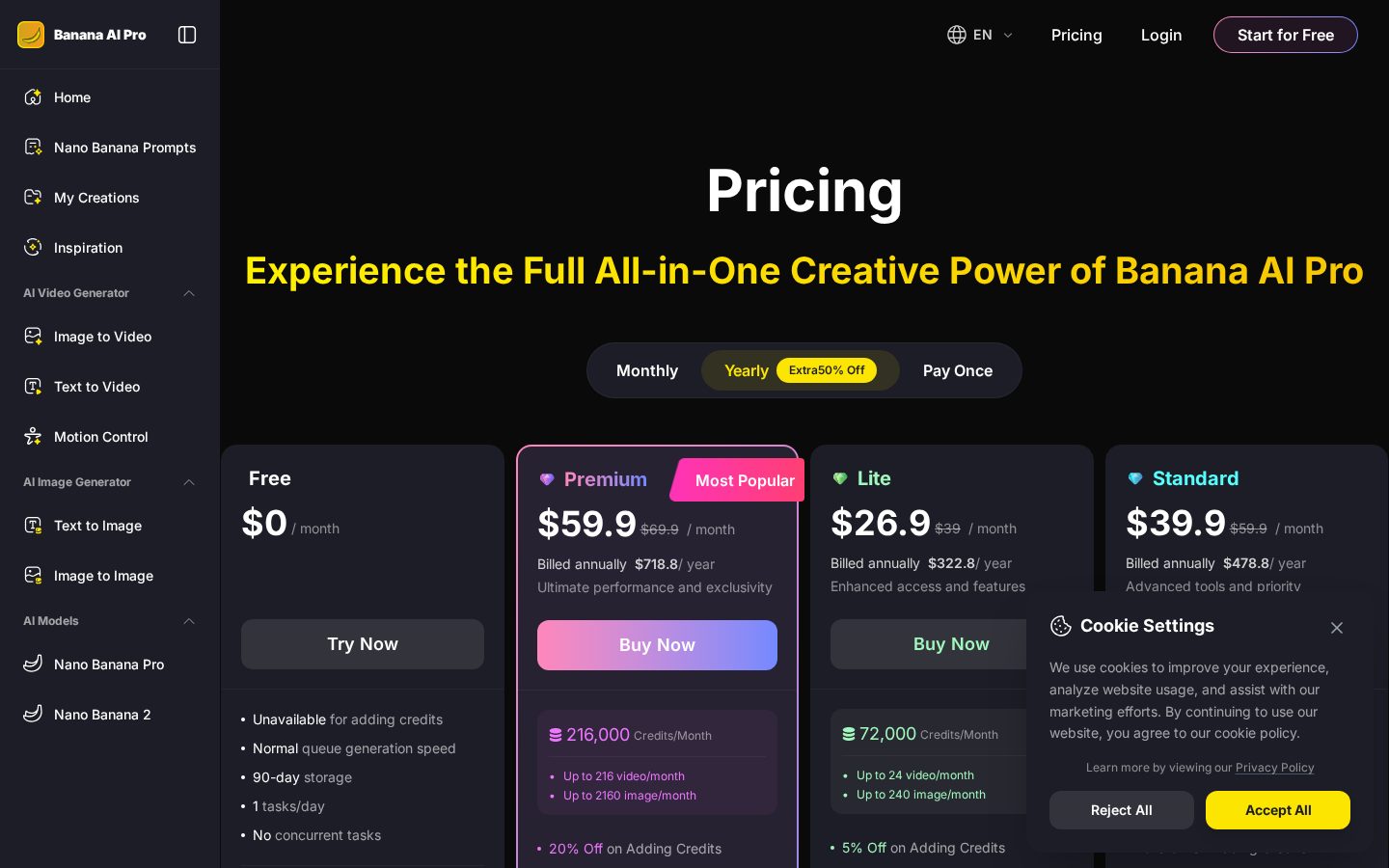 AI Dance Video Generator Pricing