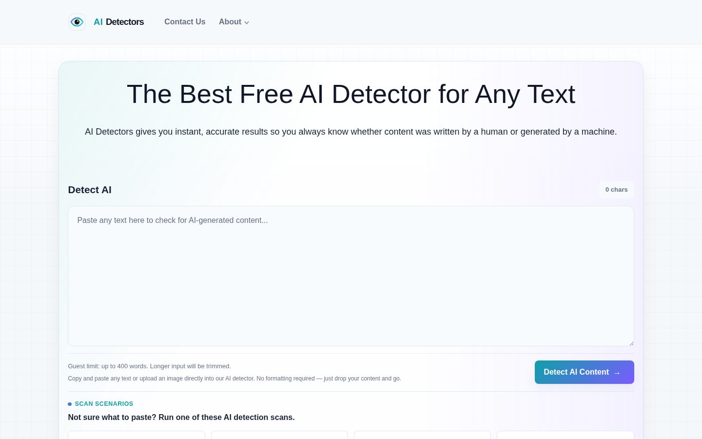 AI Detectors Directory Homepage