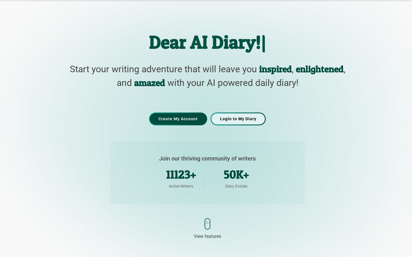 AI Diary Homepage