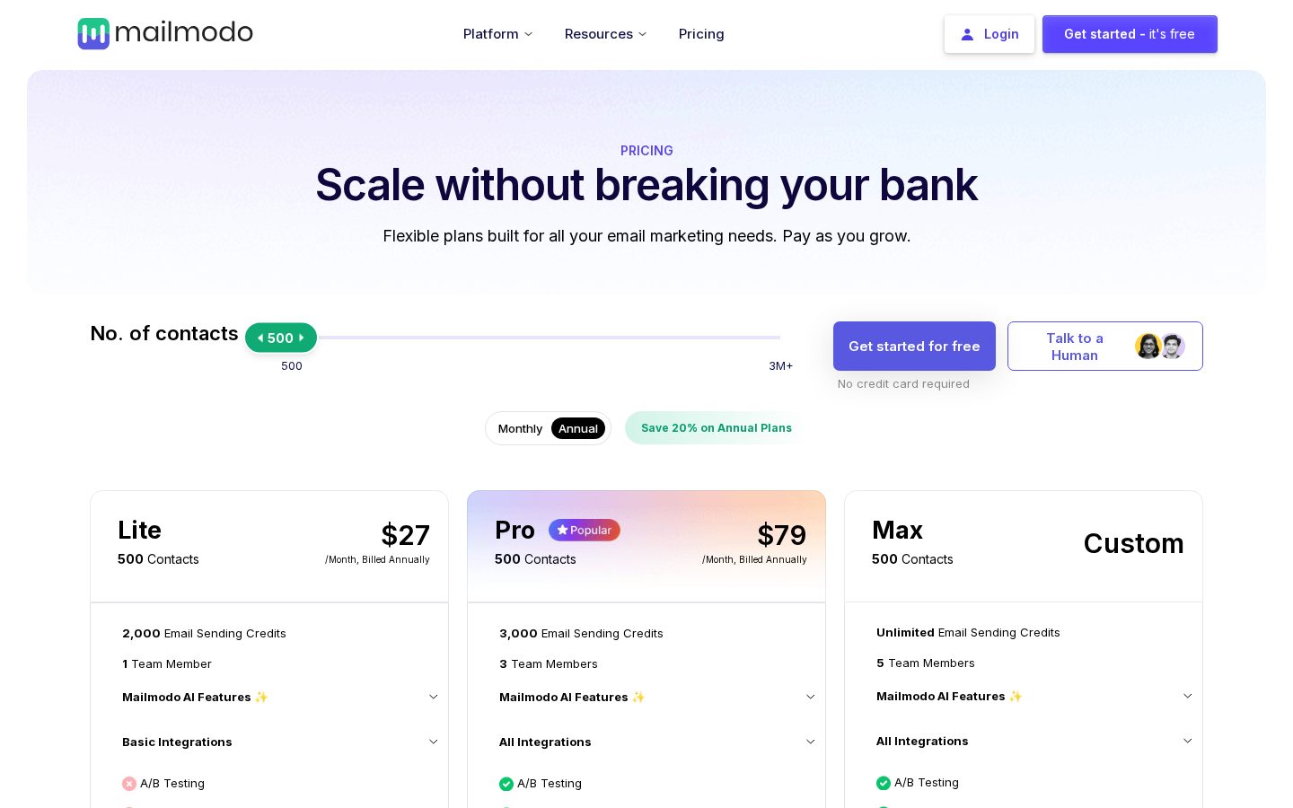 AI Email Template Generator Pricing