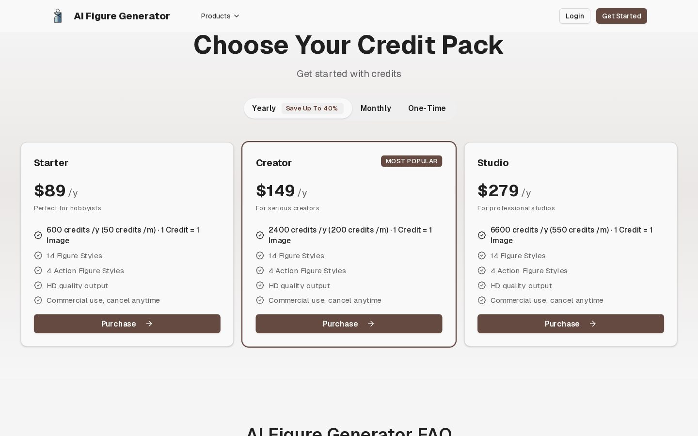 AI Figure Generator Pricing