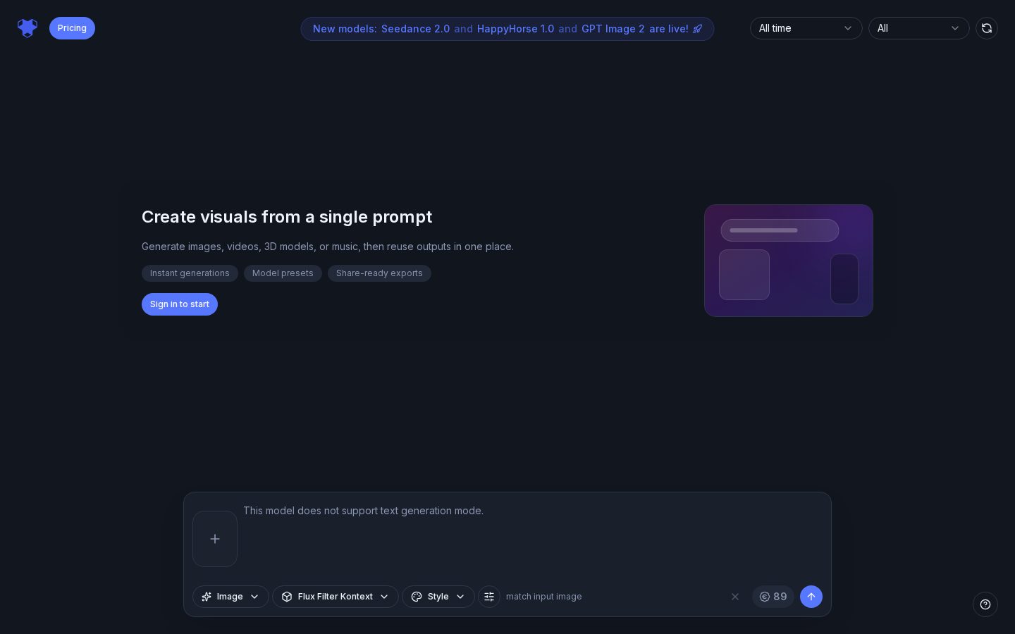 AI Filter Homepage