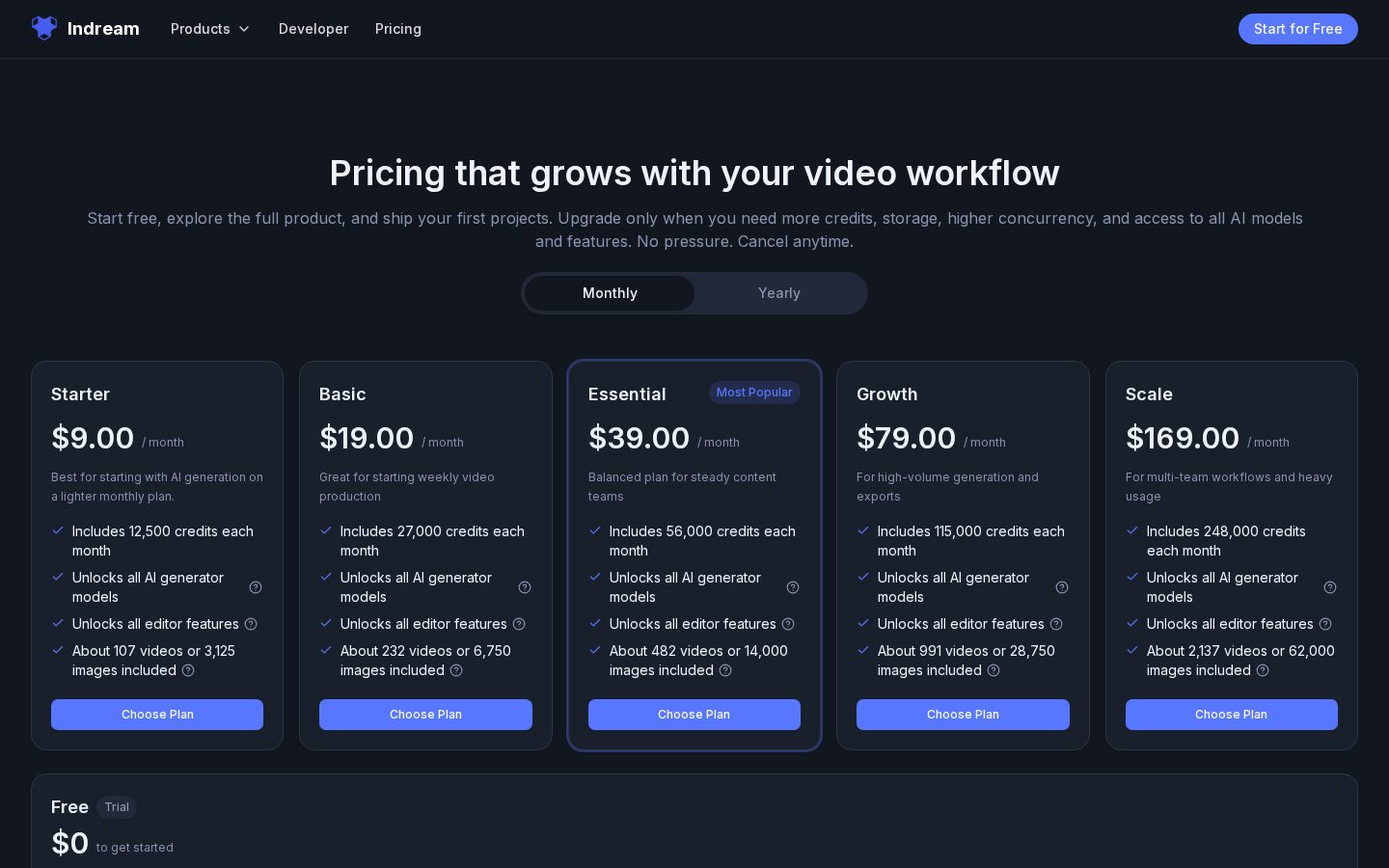AI Filter Pricing