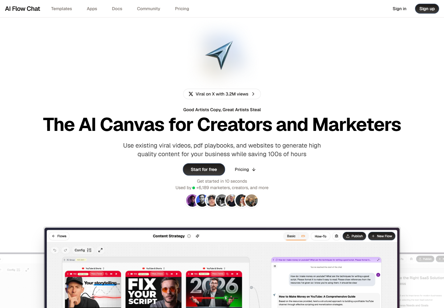 AI Flow Chat homepage