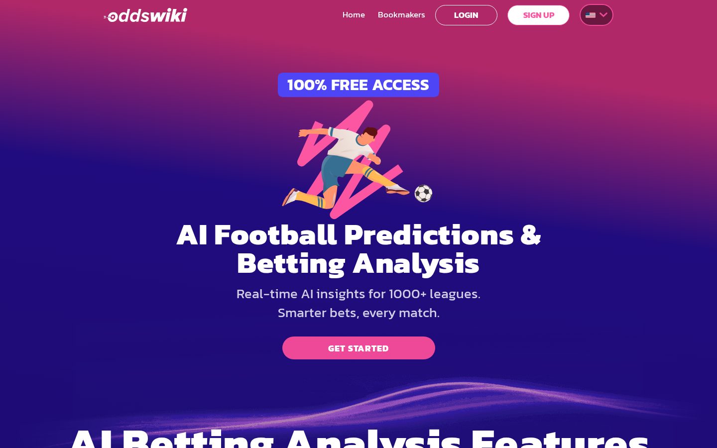 AI Football Predictions 24/7 Homepage