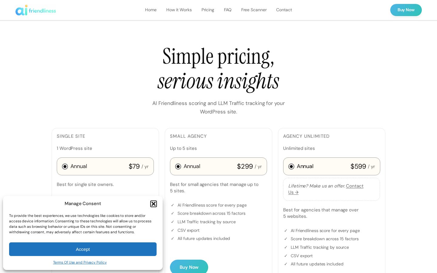 AI Friendliness Pricing