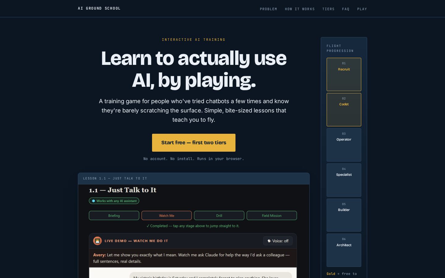 AI Ground School Homepage