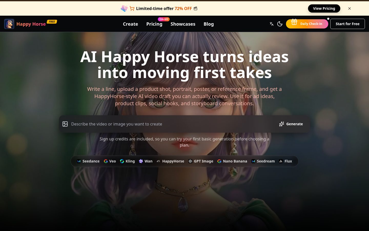 AI Happy Horse Homepage