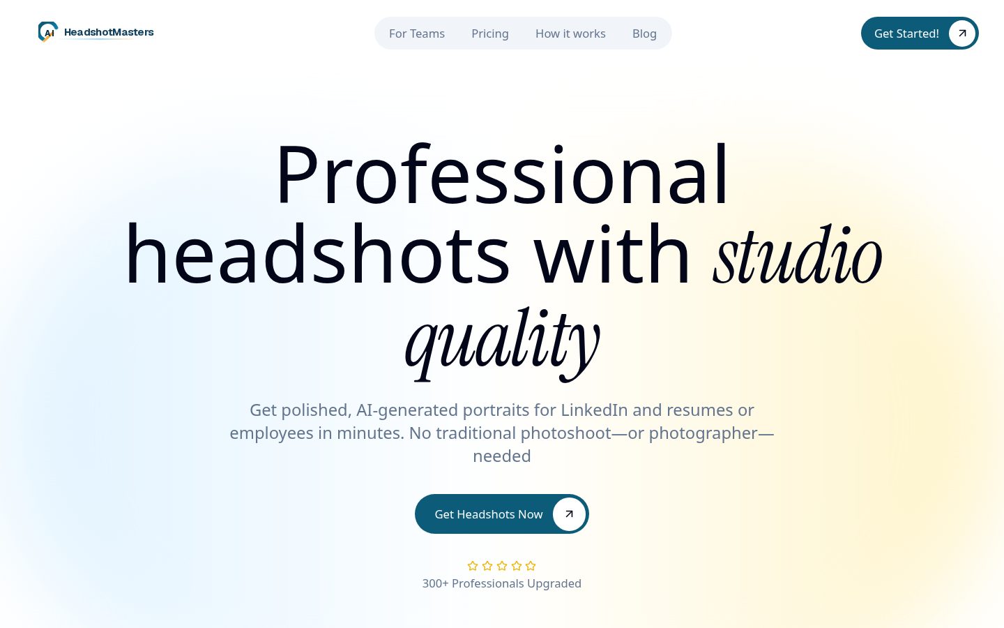 AI Headshot Masters Homepage
