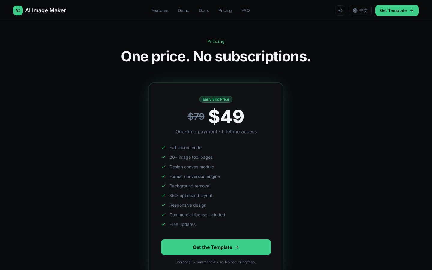 AI Image Maker Pricing