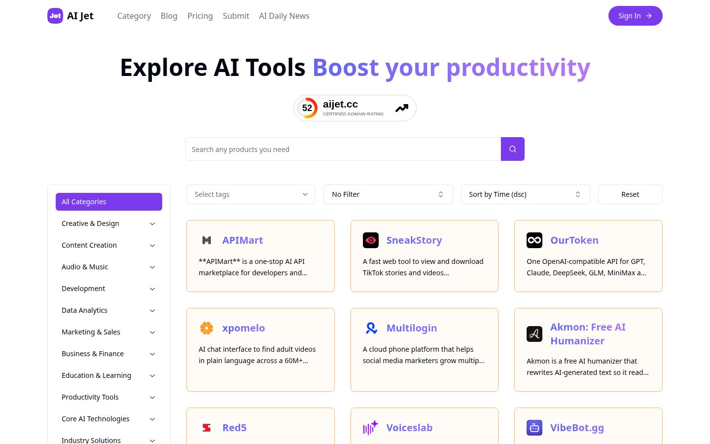 AI Jet Homepage