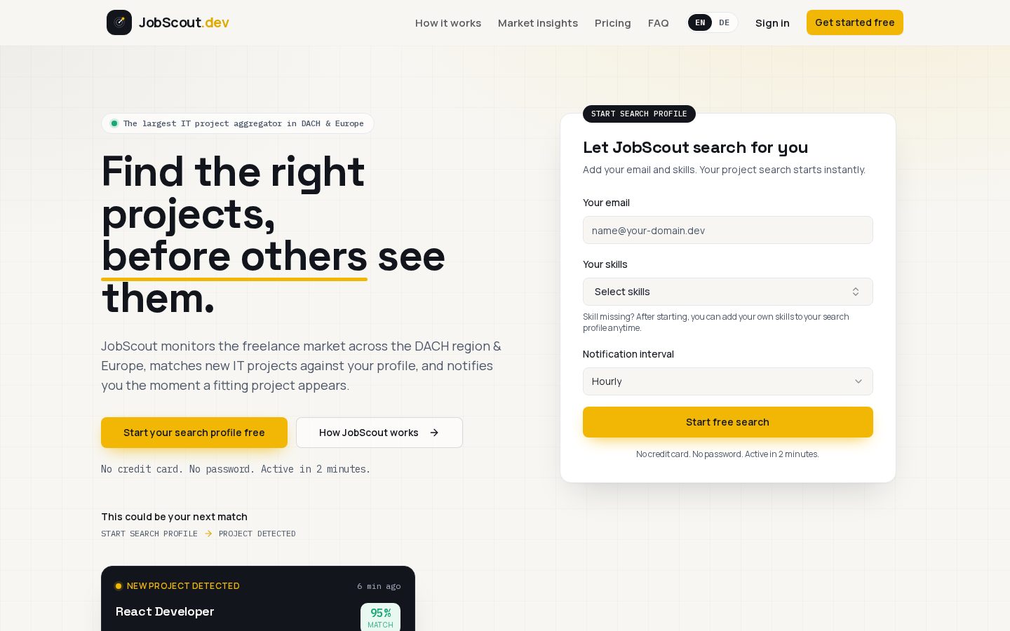 AI Job Scout Homepage