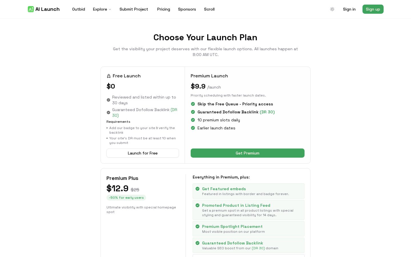 AI Launch Pricing