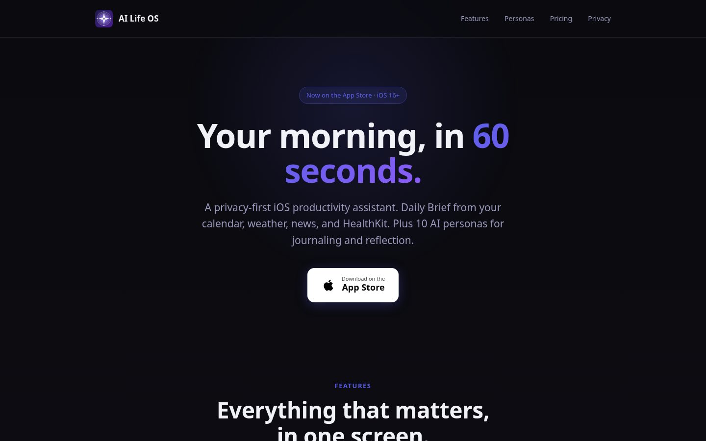 AI Life OS Homepage