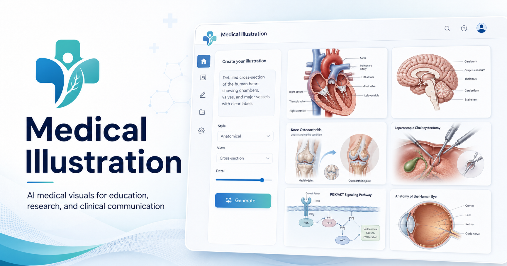 AI Medical Illustration Generator for Anatomy & Research screenshot