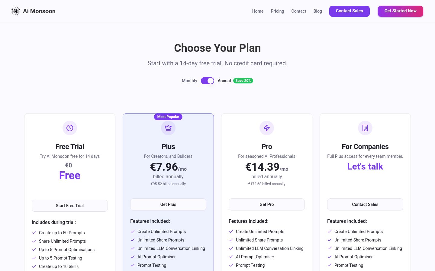 AI Monsoon Pricing