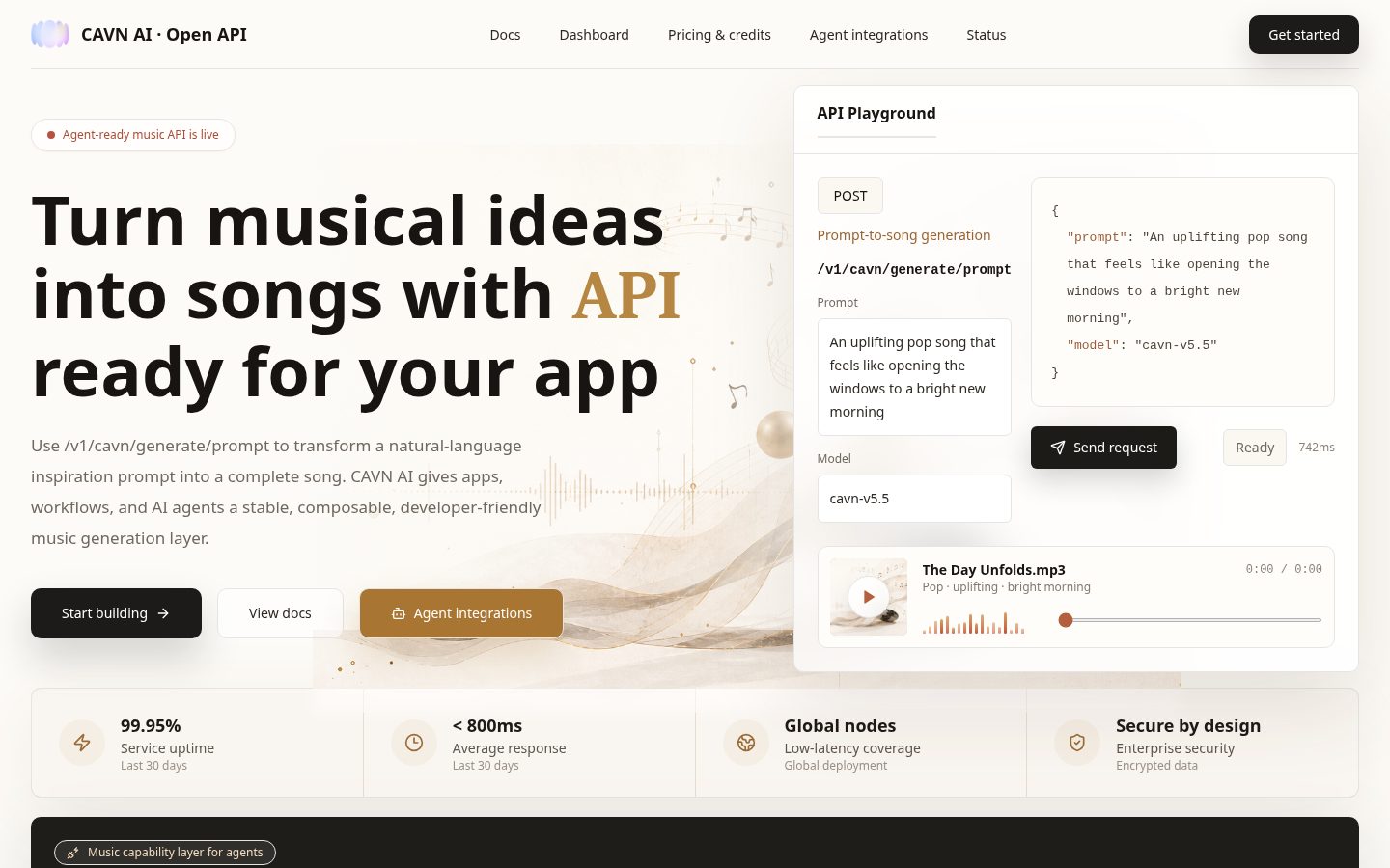 AI MUSIC MCP Homepage
